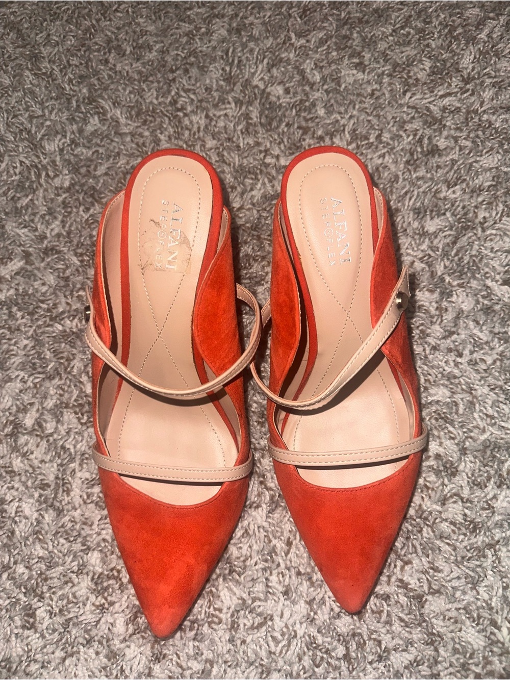 Rust Suede Pointed Heels
